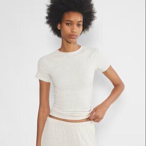 Aritzia The Group by Babaton LUXE LOUNGE PLACID T-SHIRT (Heather Birch, size L)
